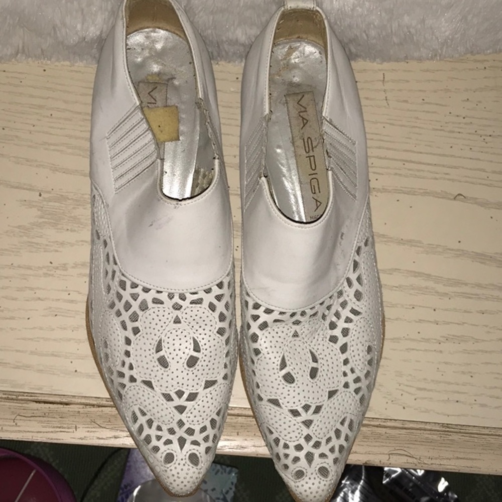 Via Spiga shoe boots. White leather 8B